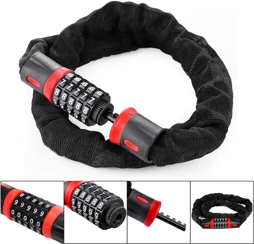 long bike lock chain