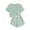 Dark Green, variant on YOUYEDIAN Girls Summer Crop Tops and Shorts Set 2pcs Sports Outfits Clothing Set (Dark Green, 9-10 Years)