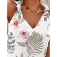 thumbnail image 5 of Blusas casuales sin mangas con cuello en V a rayas para mujer TopsWhiteSmall, 5 of 5