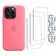 thumbnail image 4 of Funda de silicona para iPhone 15 Pro con Magsafe de 6.1" (rosa), 3 protectores de pantalla y 3 protectores de lente., 4 of 5