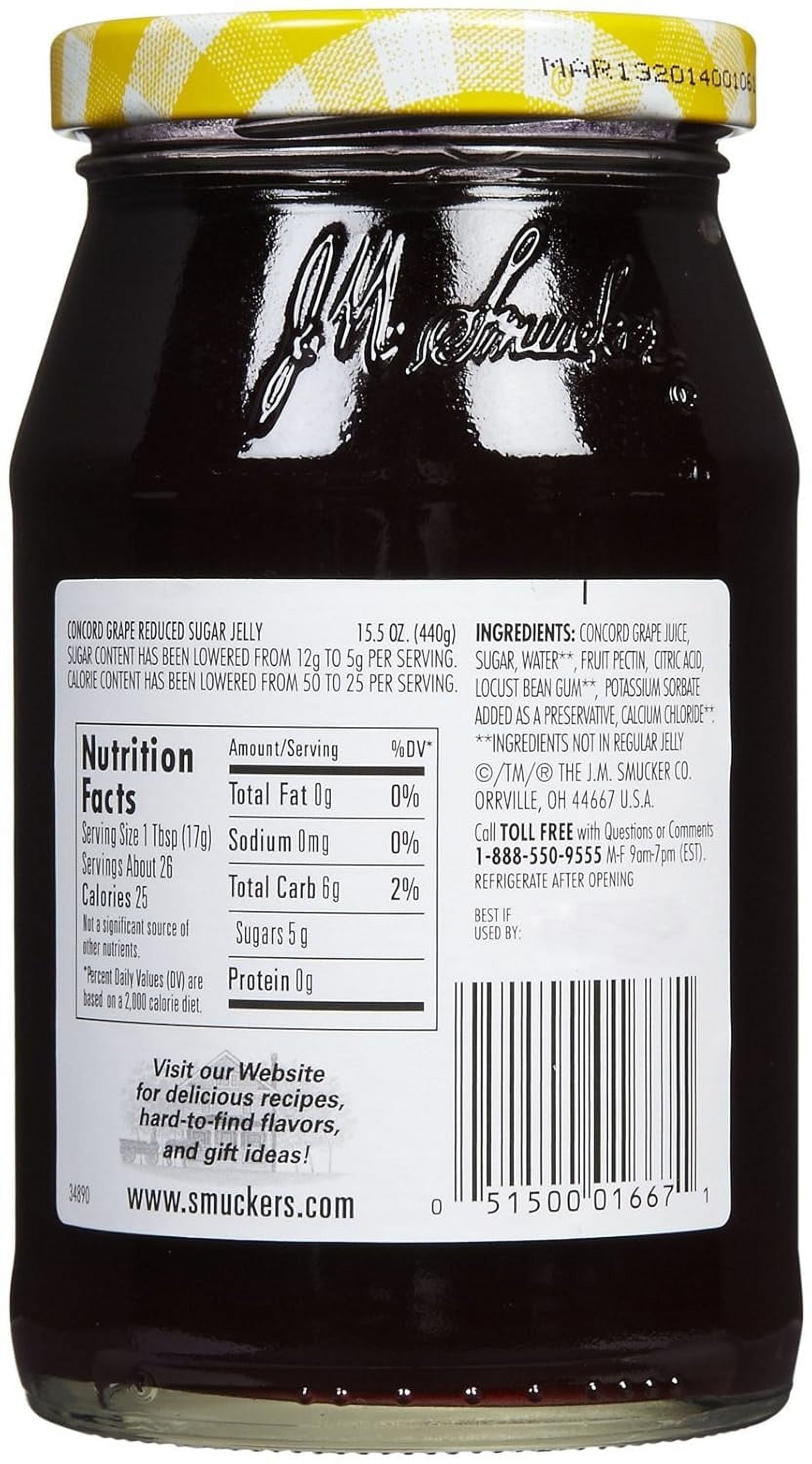Smucker's, Concord Grape Jelly 12 oz (Pack of 4)