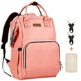 thumbnail image 1 of Wipalo Waterproof Large Capacity Backpack Diaper Bag, Orange, 1 of 9