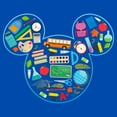 thumbnail image 2 of Boy's Mickey & Friends Teacher Supplies Logo  Graphic Tee Royal Blue Small, 2 of 5
