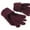 Wine, variant on Kilaqueen Knit Warm Gloves for Men Women Casual Solid Color Antislip Winter Gloves Running Driving Hiking Thermal Gloves for Cold Weather