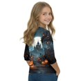 thumbnail image 4 of Grblisyd 3/4 Sleeve Shirt for Girls Boys Casual Basic Tees Fall Winter Halloween Crew Neck Tops Blouse 7-8 Years, 4 of 6