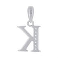 thumbnail image 4 of Auriga 925 Sterling Silver Cubic Zirconia Initial Letter K Charm Pendant for Women, 4 of 4