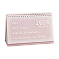 thumbnail image 2 of Desk Calendar 2026, Thick Paper Twin-Wire Binding Standing Flip Desk Calendar Portable 2026 Monthly Desktop Calendar for Daily Schedule Home Office Supplies, Pink, 2 of 9