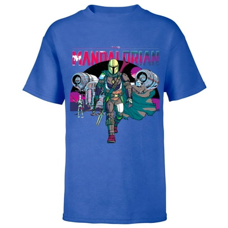 Star Wars The Mandalorian IG-88 Neon Poster - Short Sleeve T-Shirt for Kids - Customized-Royal