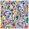 thumbnail image 2 of 100 piezas/juego de pegatinas de Sonic, dibujos animados bonitos, juguetes clásicos, decoración, calcomanías, bricolaje, papelería, funda de teléfono, pegatinas de anime para niños, juguete, 2 of 4