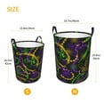 thumbnail image 3 of Balery Neon Mardi Gras Cesta de ropa redonda con asas, impermeable, independiente, para ropa, juguetes, dormitorio y familia-Medium, 3 of 6