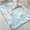 Blue Flower Line Art, variant on 1pc Coastal Rock and Ocean View Bathroom Rug Bathroom Decor and Accessories- Durable,Anti Slip,And Quick Drying,Suitable For Indoor/outdoor Use - Perfect For Bathrooms,Bedrooms,Kitchens