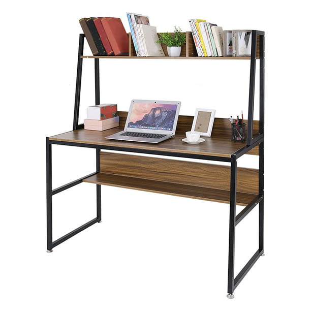 Bseka 47 Inches Computer Desk With, Small Desk With Bookcase Hutch