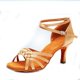 thumbnail image 1 of Zapatos de baile latino a la moda para mujer, zapatos de baile de salón de satén Multicolor, anchos y finos, con parte inferior de piel de 5/7cm, 1 of 5