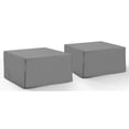 thumbnail image 1 of Crosley Furniture Housses en Vinyle pour Table Carrée et Housse de Pouf en Gris (Ensemble de 2), 1 of 8