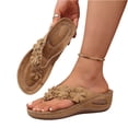 thumbnail image 3 of longantii Orthopedic Sandals for Women 2026 Dressy Casual Summer Wedge Flip Flops Comfortable Beach Vacation Sandals, 3 of 5