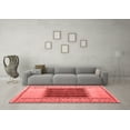 thumbnail image 3 of Ahgly Company Indoor Square Abstract Red Modern Area Rugs, 3' Square, 3 of 4
