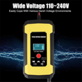 thumbnail image 2 of Car Battery Charger Intelligent Pulse Repair LCD Display for Auto Motorcycle 12V 6A Charger Cycle GEL Lead-Acid US Plug, 2 of 7