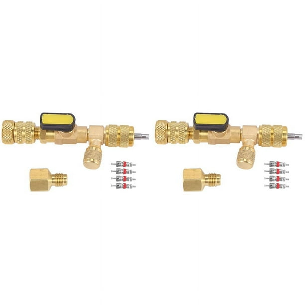 2X Extractor E Instalador de Núcleo de VáLvula con Puerto SAE 1/4 Y 5/16 de Tamaño Dual para R22 R410A HVAC