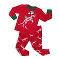 thumbnail image 3 of Conjuntos de pijamas para niños y niñas, ropa de dormir de Navidad para niños, Pijama para niños, motocicleta, avión, cohete, dinosaurio, búho, ropa de dormir estampada, 3 of 4