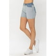 thumbnail image 6 of Judy Blue Full Size Color Block Denim Shorts Style #: 15256 - Rosa Apparel, 6 of 11