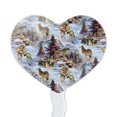 thumbnail image 2 of Wolf Pack Baby Wolves Snow Mountains Pattern Heart Love Cupcake Picks Toppers Decoration Set of 6, 2 of 7