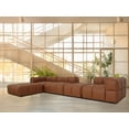 thumbnail image 2 of Tuscono Leather Brown 3-Seater Chase Modular Sofa, 2 of 4