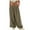 Khaki, variant on Jamsmile Women Pants Baggy Summer High Waisted Wide Leg Drawstrings Cargo Pants With Pockets Elastic Waist Loose Trousers