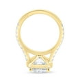 thumbnail image 4 of 2.00Ct Cushion Cut Moissanite Halo & Cathedral 2mm Pavé Engagement Ring, 10K Yellow Gold, US 11.5, 4 of 7