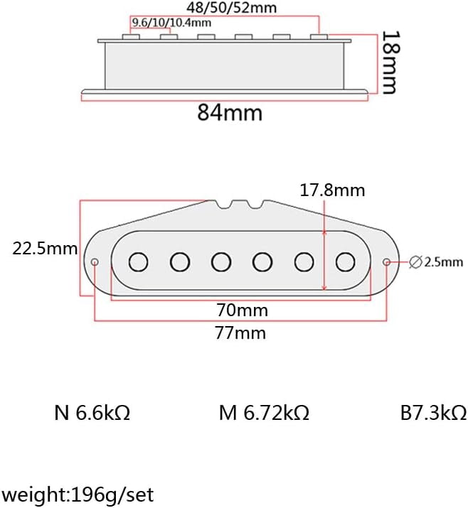 Single Coil Pickups SSS Alnico 5 Neck/Middle/Bridge Pickups for ST Electric Guitar 3PCS/Set Cream White
