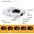 thumbnail image 3 of CD Player with Hi-Fi Speakers, Bluetooth CD Player, USB Port/FM Radio/Aux Jack, Compact White CD Player for Home, 3 of 6