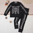 thumbnail image 2 of TOWED22 Toddler Girls Boys Halloween Pumpkin Pajamas Cotton Pjs for Boy Jammies Long Sleeve Top and Pant Sleepwear Clothes Sets(Light Gray,7-8 Y), 2 of 8