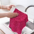thumbnail image 6 of Disketp Rose Red Glitter Waffle Weave Kitchen Dish Cloth,Super Absorbent Kitchen Dish Towels 16*26 Inches for Dish Rags Washing Dishes, Drying Dishes, 6 of 7