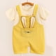 thumbnail image 2 of Odeerbi 0-5 Años Niños Niñas Trajes Conejo Bib Pantalones Cortos Generales Con Algodón Manga Corta Camiseta Conjunto de Verano Correa Romper Mono Traje de Juego, 2 of 4