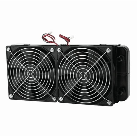 240MM Computer CPU Water Cooling Cooler Heat Row Radiator with Dual Fan 18 Tubes