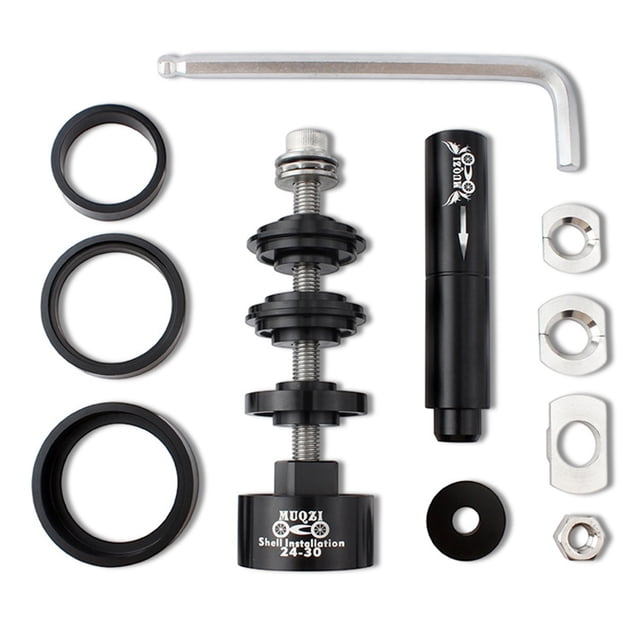 Desmontaje del soporte inferior de la bicicleta Desmontaje del eje del cojinete Juego de herramientas de instalación Adaptador del kit del husillo Accesorios de reparación manual Tipo 1 Inevent OD002141-01B