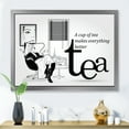 thumbnail image 3 of Designart 'Ancient Fashion Girl Drinking A Cup Of Tea' Vintage Framed Art Print, 3 of 4