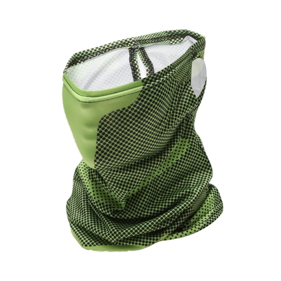 Unique Bargains Half Pack UV Face Shield Polyester Dot Multipurpose Neck Gaiter Mask Sun Protection Breathable Green 1 Pcs