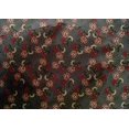 thumbnail image 4 of oneOone Cotton Silk Fabric Leaves & Floral Block Printed Fabric 1 Yard 42 Inch Wide, 4 of 4