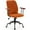 Orange, variant on Giantex Ergonomic Swivel Adjustable Home Office Chair, Upholstered Velvet Leisure Chair w/Rubber Wood Armrests, Green