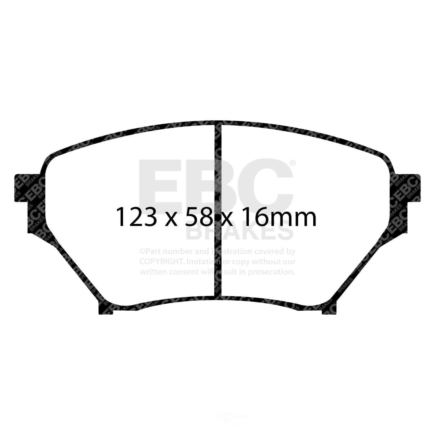 EBC Brakes Redstuff Premium Fast Street Pad For All Engine Sizes Fits select: 2001-2005 MAZDA MX-5 MIATA