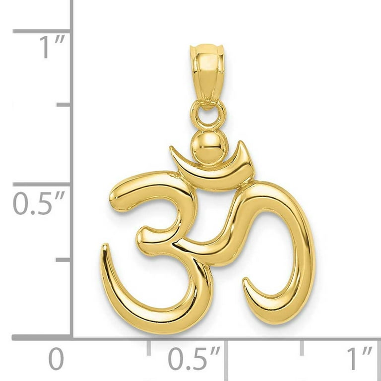 10k Gold Polished Om Symbol Pendant 10k Gold Polished Om Symbol Pendant