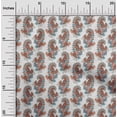 thumbnail image 2 of oneOone Polyester Lycra Brown Fabric Paisleys Craft Projects Decor Fabric Printed By The Yard 56 Inch Wide, 2 of 5