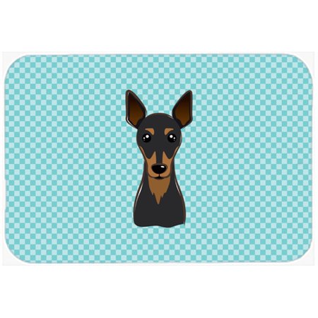Checkerboard Blue Min Pin Mouse Pad, Hot Pad or Trivet BB1178MP