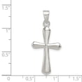 thumbnail image 2 of 925 Sterling Silver Solid Polished Religious Faith Cross Pendant Necklace 30x16mm Wide Pendant for Women, 2 of 2