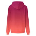 thumbnail image 5 of Miluxas Women Autumn and Winter Gradient Printed Pullover Sweatshirt Long Sleeve Hoodies Pocket Basic Top Red M(M), 5 of 5