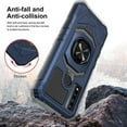 thumbnail image 4 of Spy Case for Moto Edge+ 2022 Case w/Tempered Glass Screen Protector Ring Stand Car Mount Kickstand Hybrid Hard Shockproof Phone Case - Blue, 4 of 7