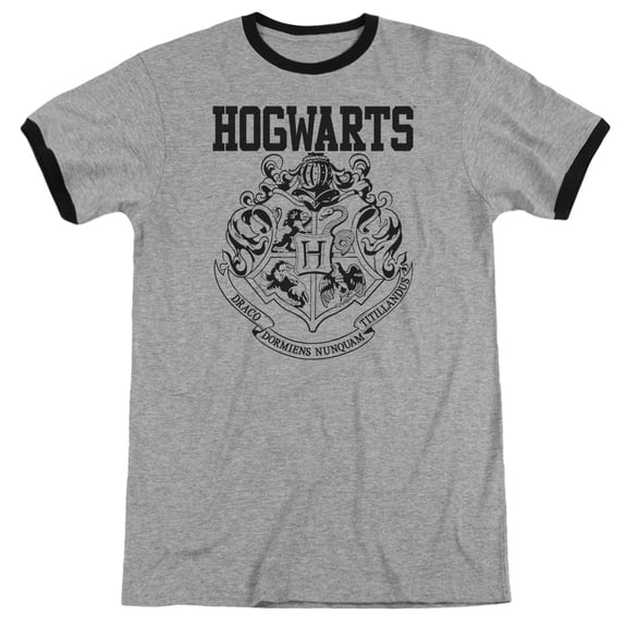 Harry Potter Hogwarts Athletic Adult Heather Ringer Shirt