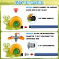 thumbnail image 5 of 2 in 1 Helicopter and Snail Water Sprinkler Baseball Toy Set for Kids with 2 Sprinkler Heads, Outdoor Spray Backyard Lawn Garden Summer Water Party Game, 5 of 12