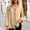 Khaki, variant on 2026 Women's Casual Denim V-Neck Ruffled Shirt Blouse, Long Sleeve Ruffled Edge Jean Top, Loose Fit Casual Denim Blouse