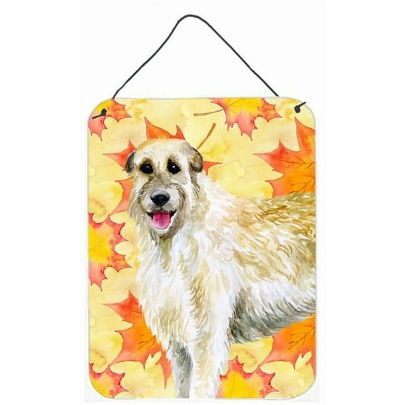 Irish Wolfhound Fall Wall or Door Hanging Prints Yellow
